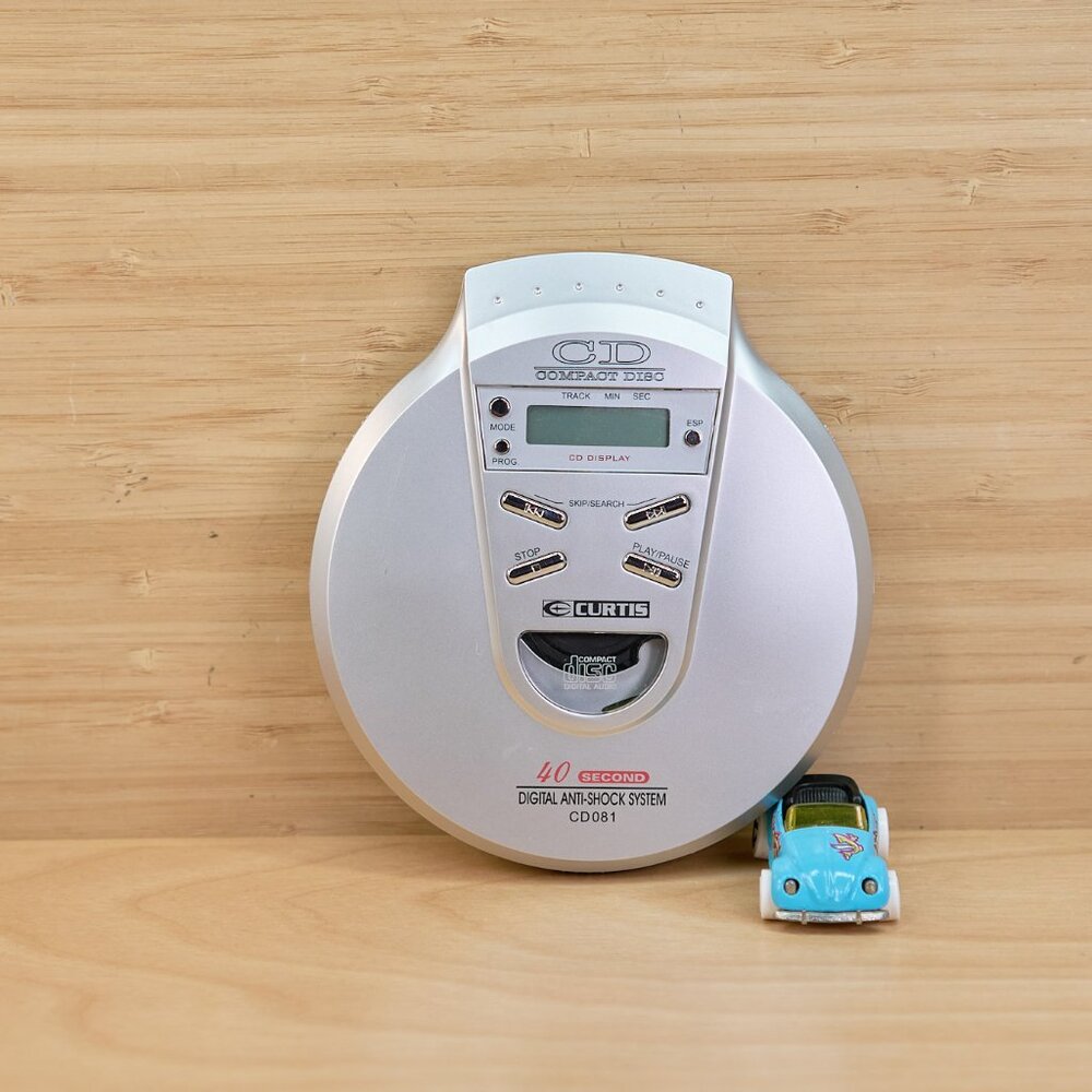 Curtis CD081 Portable CD Player Vintage 40 Sec Anti Shock Bass Boost Silver